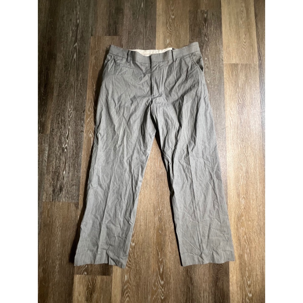 Banana Republic Dress Pants Mens 38x30 Gray Good Straight Leg Chino Trousers